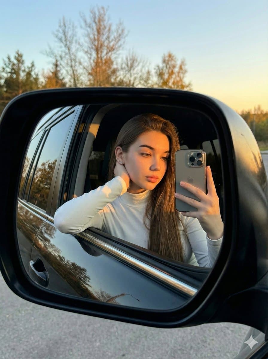 Young Woman with Long Brown Hair