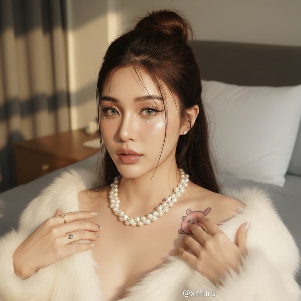 Edit This Without Changing the Face a Beautiful Woman with Fair Skin...