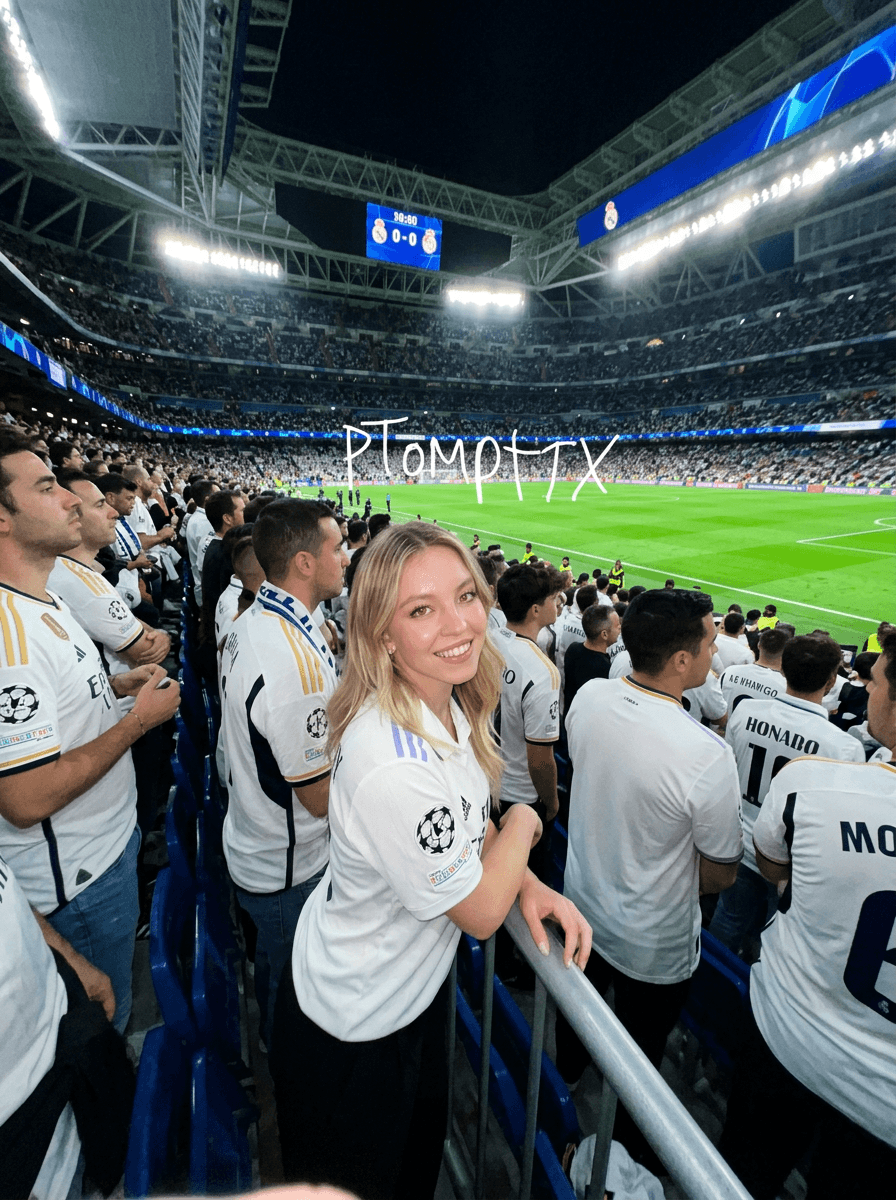 Candid night-time football match photo