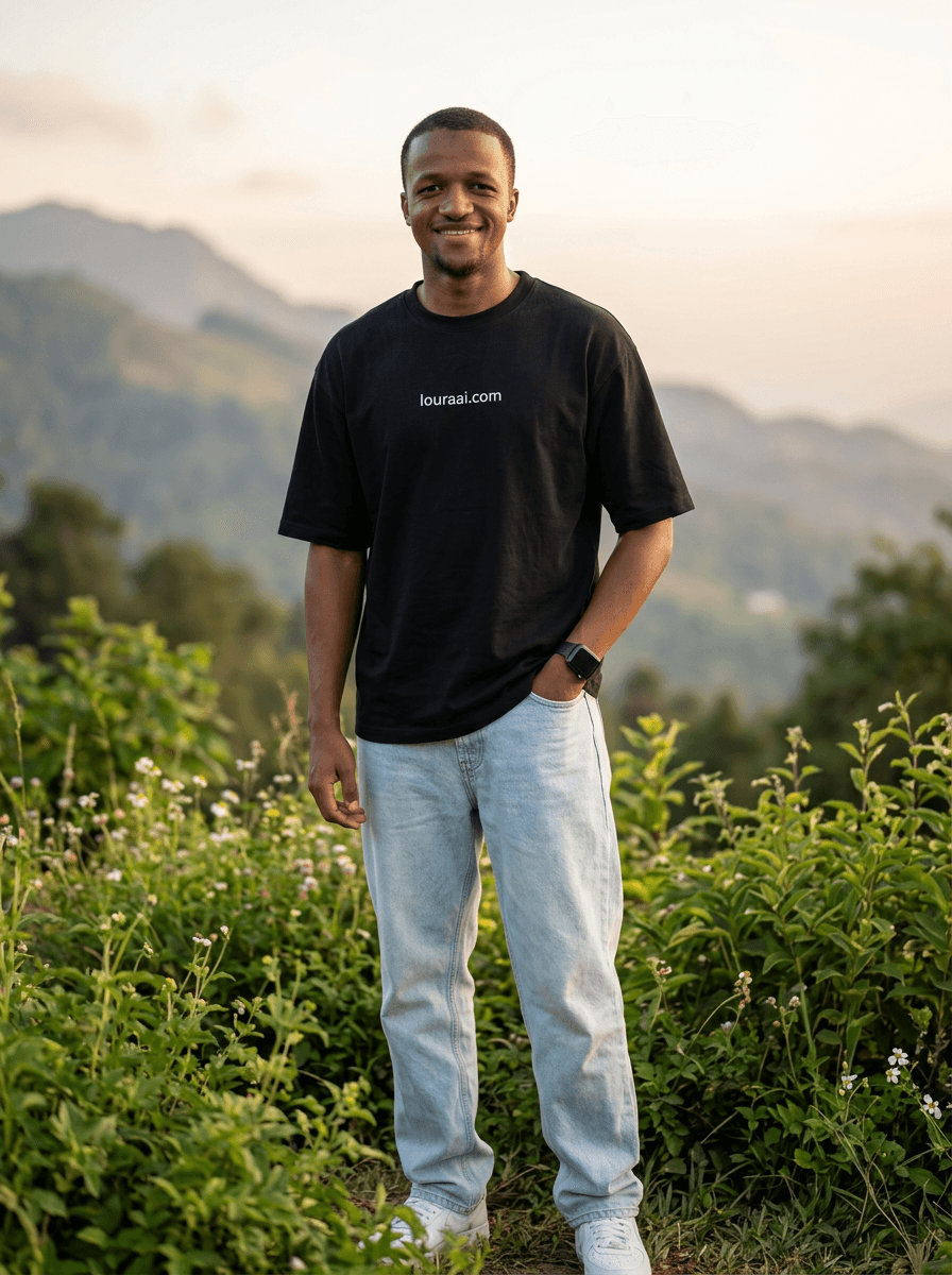 A stylish young man outdoor